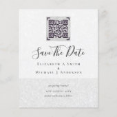 Moderne QR-scan-code trouwdatum uitnodigingen (Voorkant)