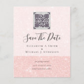 Moderne QR-scan-code trouwdatum uitnodigingen (Voorkant)