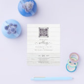 Moderne QR-scan code trouwdatum uitnodigingen Flyer (Enkel)