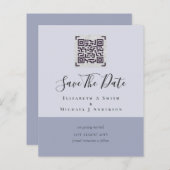 Moderne QR-scancode trouwdatum uitnodigingen (Voorkant / Achterkant)