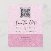 Moderne QR-scancode trouwdatum uitnodigingen Flyer (Voorkant)