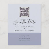 Moderne QR-scancode trouwdatum uitnodigingen Flyer (Voorkant)