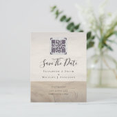 Moderne QR-scancode uitnodigingen om uw trouwdatum (Staand voorkant)