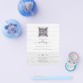 Moderne QR-scancode uitnodigingen om uw trouwdatum Flyer (Enkel)