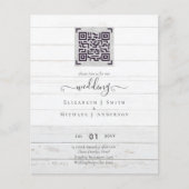Moderne QR-scancode uitnodigingen om uw trouwdatum Flyer (Voorkant)