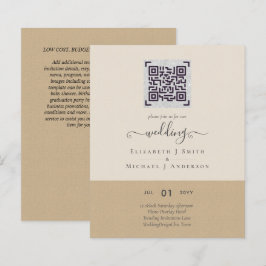 Moderne QR-scancode uitnodigingen voor het bewaren