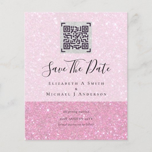 Moderne QR-scancode uitnodigingen voor het bewaren Flyer (Voorkant)