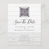 Moderne QR Scanning Code Wedding Save Date Invitae (Voorkant)