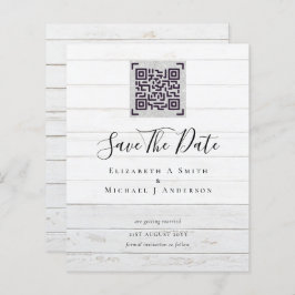 Moderne QR Scanning Code Wedding Save Date Invitae