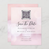 Moderne QR Scanning Code Wedding Save Date Invitae (Voorkant / Achterkant)