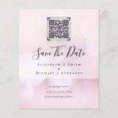 Moderne QR Scanning Code Wedding Save Date Invitae (Voorkant)