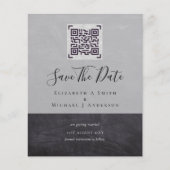 Moderne QR Scanning Code Wedding Save Date Invitae (Voorkant)