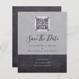 Moderne QR Scanning Code Wedding Save Date Invitae