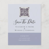Moderne QR Scanning Code Wedding Save Date Invitae (Voorkant)