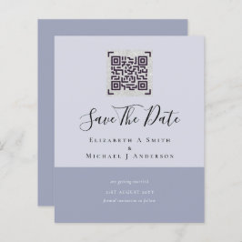 Moderne QR Scanning Code Wedding Save Date Invitae