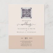 Moderne QR Scanning Code Wedding Save Date Invitae Flyer (Voorkant)