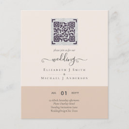 Moderne QR Scanning Code Wedding Save Date Invitae Flyer