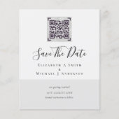 Moderne QR Scanning Code Wedding Save Date Invitae Flyer (Voorkant)