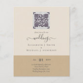 Moderne QR Scanning Code Wedding Save Date Invitae Flyer (Voorkant)