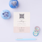Moderne QR Scanning Code Wedding Save Date Invitae Flyer (Enkel)