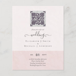 Moderne QR Scanning Code Wedding Save Date Invitae Flyer