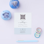 Moderne QR Scanning Code Wedding Save Date Invitae Flyer (Enkel)