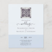 Moderne QR Scanning Code Wedding Save Date Invitae Flyer (Voorkant)