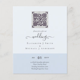 Moderne QR Scanning Code Wedding Save Date Invitae Flyer