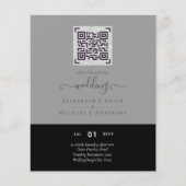 Moderne QR Scanning Code Wedding Save Date Invitae Flyer (Voorkant)