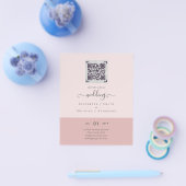 Moderne QR Scanning Code Wedding Save Date Invitae Flyer (Enkel)