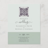Moderne QR Scanning Code Wedding Save Date Invitae Flyer (Voorkant)