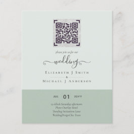 Moderne QR Scanning Code Wedding Save Date Invitae Flyer