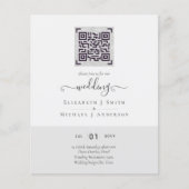 Moderne QR Scanning Code Wedding Save Date Invitae Flyer (Voorkant)