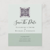Moderne QR Scanning Code Wedding Save Date Invitae Flyer (Voorkant)