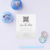 Moderne QR Scanning Code Wedding Save Date Invitae Flyer (Enkel)