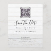 Moderne QR Scanning Code Wedding Save Date Invitae Flyer (Voorkant)