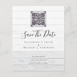 Moderne QR Scanning Code Wedding Save Date Invitae Flyer