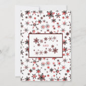 Moderne QR Winter Feestdagen Rode Buffel bruiloft Kaart (Achterkant)