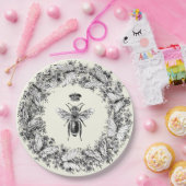 Moderne  Queen Bee Crown Butterfly krans Papieren Bordje (Feest)