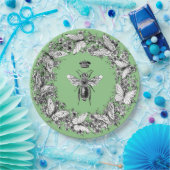 Moderne  Queen Bee Crown Butterfly krans Papieren Bordje (Feest)