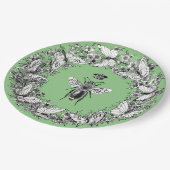 Moderne  Queen Bee Crown Butterfly krans Papieren Bordje (Gekanteld)