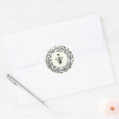 Moderne  Queen Bee Crown Butterfly krans Ronde Sticker (Envelop)