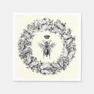Moderne Queen Bee Crown Butterfly krans Servet