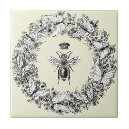 Moderne Queen Bee Crown Butterfly krans Tegeltje