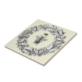 Moderne  Queen Bee Crown Butterfly krans Tegeltje (Zijkant)