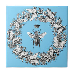 Moderne Queen Bee Crown Butterfly krans Tegeltje