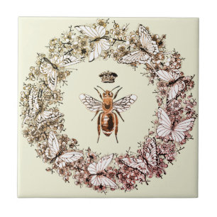 Moderne Queen Bee Crown Butterfly krans Tegeltje