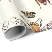 Moderne  Queen Bee Crown Goudbruin Cadeaupapier (Rol Hoek)