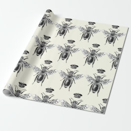 Moderne Queen Bee Crown Ivory White Cadeaupapier