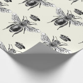 Moderne  Queen Bee Crown Ivory White Cadeaupapier (Hoek)